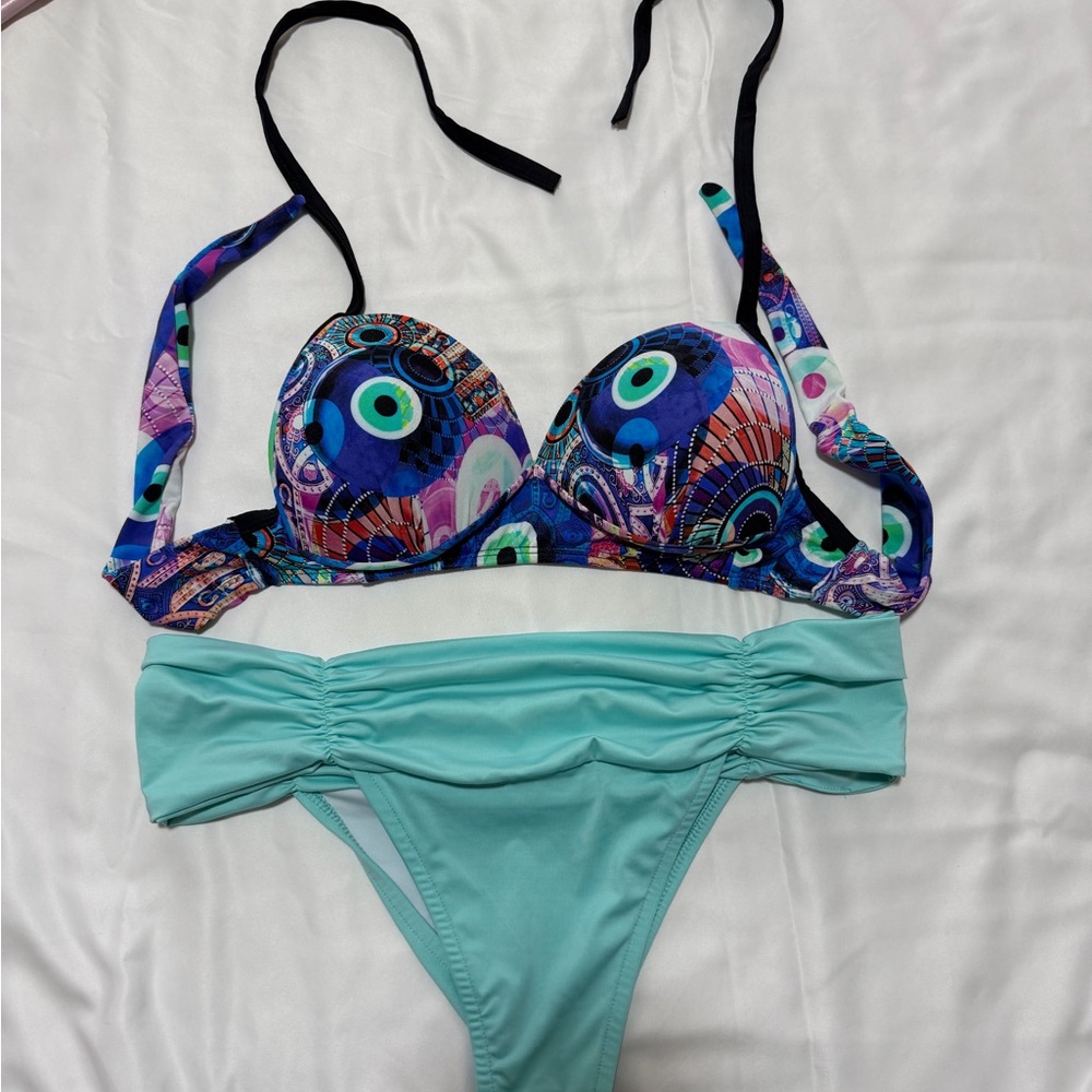 Colorful Patterned Bikini Set